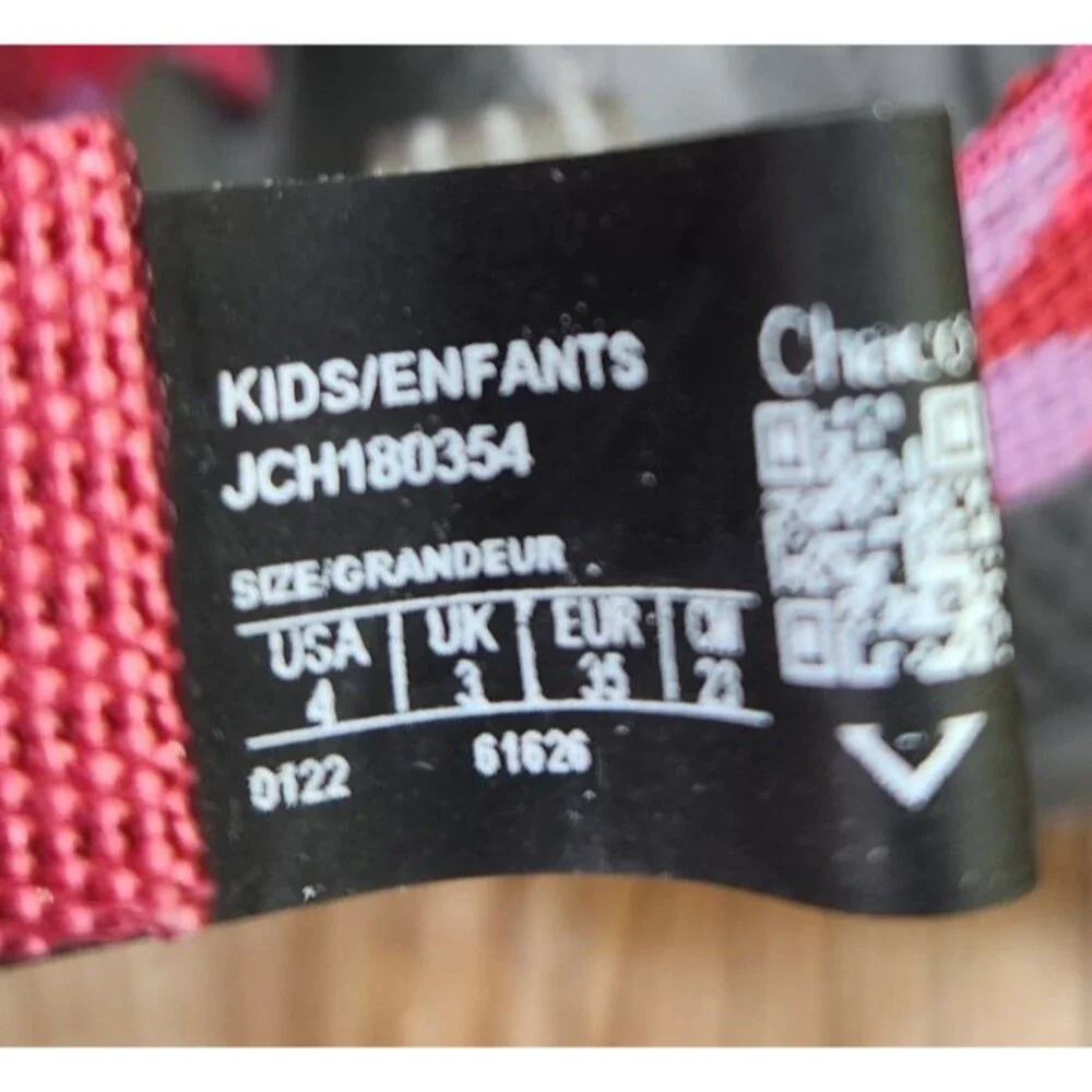 Chaco ZX/1 Ecotread Kids 4 M Sweeping Fuchsia Pink Hiking Beach Strappy Sandals